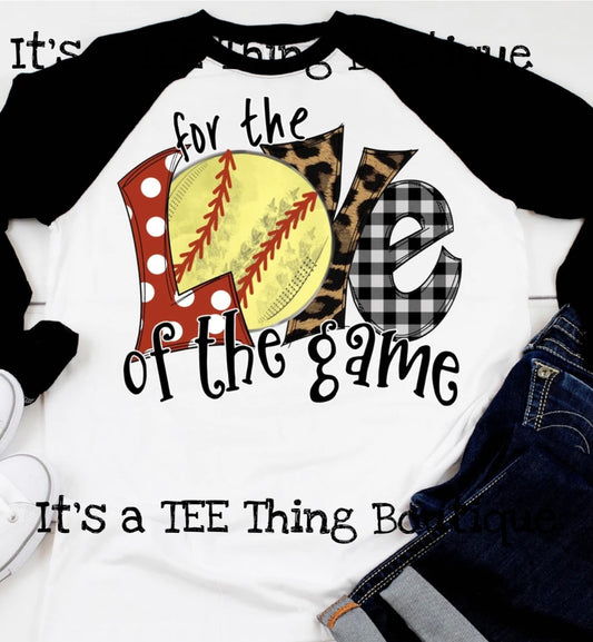 For the love of the game Softball