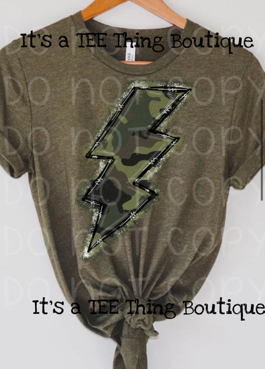 Camo lightning bolt