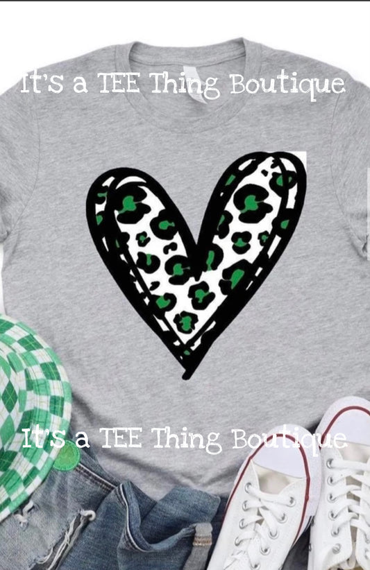 Green leopard heart