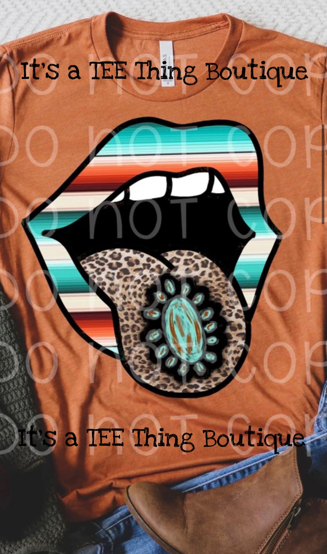 Leopard turquoise tongue